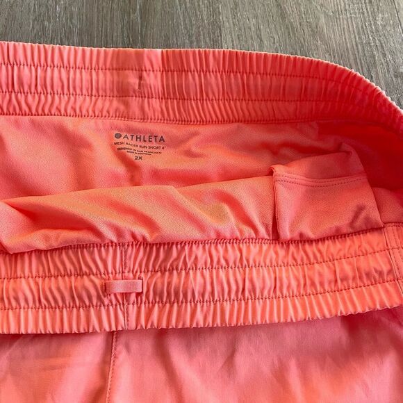 Athleta Mesh Racer Run Short 4" Pink Peach - Size: 2X - Picture 5 of 8
